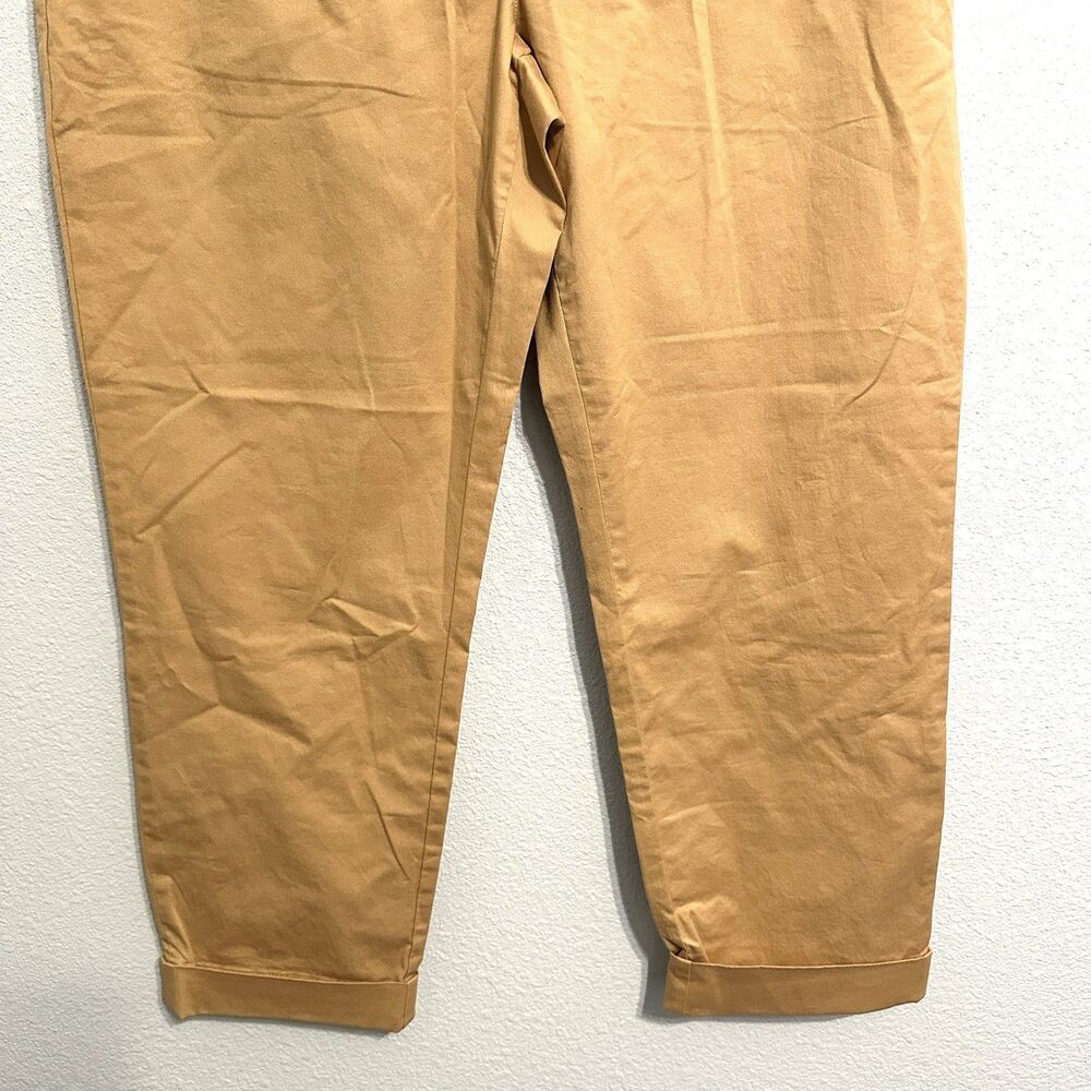 Wildfang Essential Trouser Women’s 14 Camel Tan Chino Straight Leg Pants NWT - Picture 3 of 13